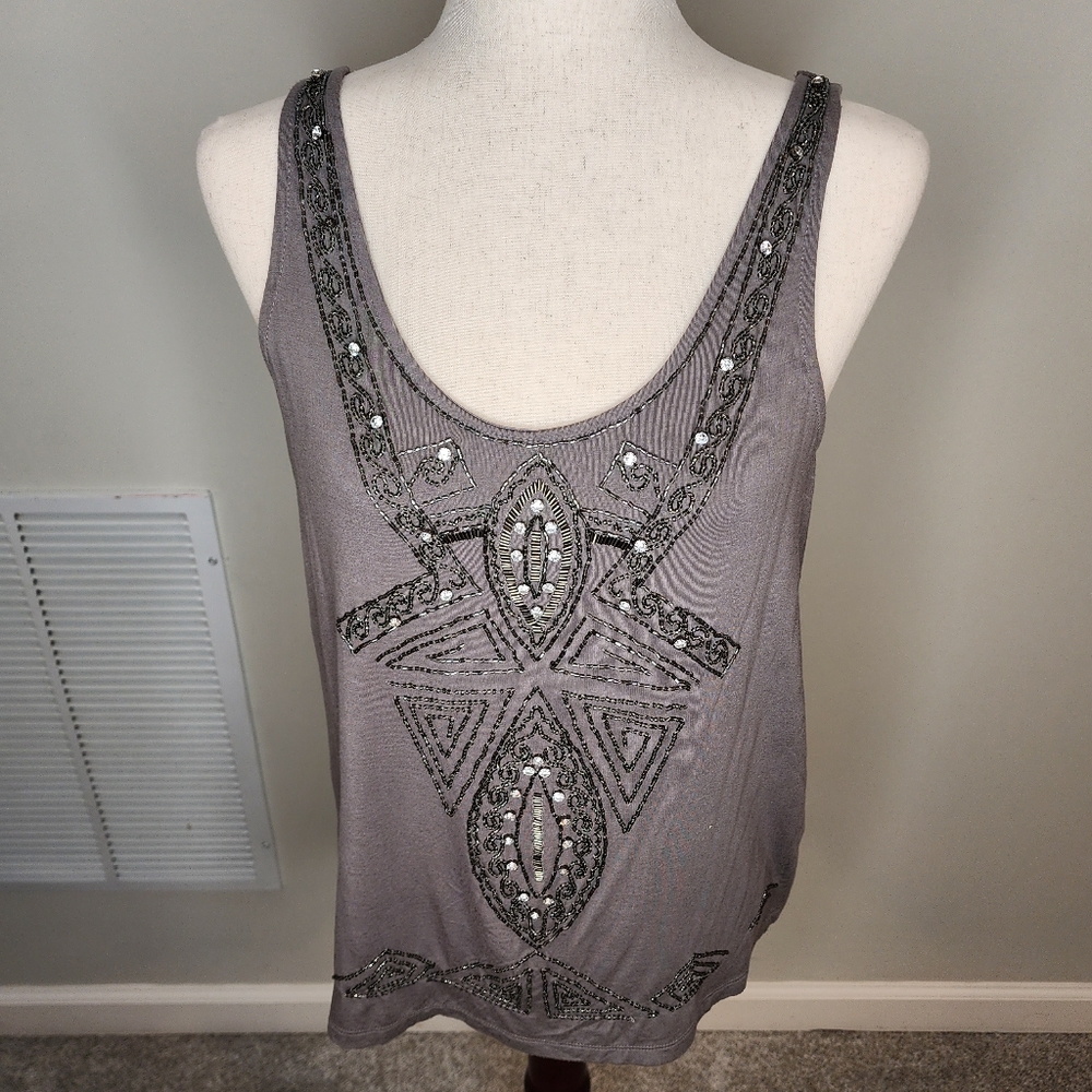 LC Lauren Conrad Beaded Tank Size M